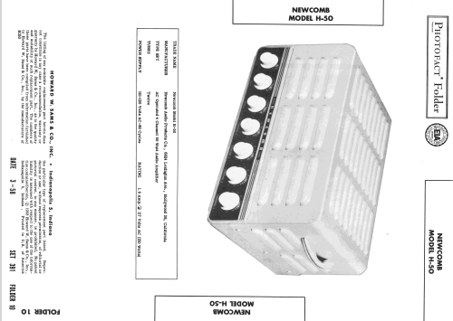 Amplifier H-50; Newcomb Audio (ID = 2554383) Ampl/Mixer