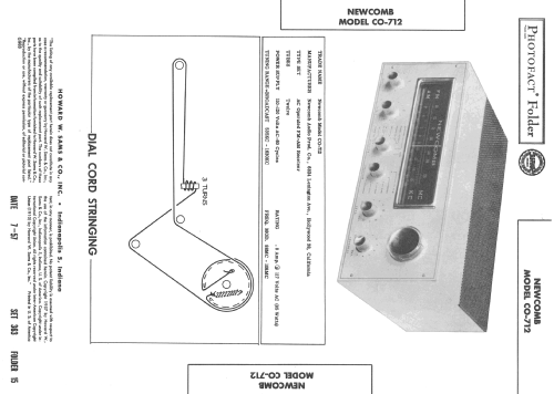 CO-712 ; Newcomb Audio (ID = 2406263) Radio