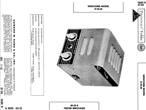 Mobile Amplifier E-10M; Newcomb Audio (ID = 647350) Ampl/Mixer