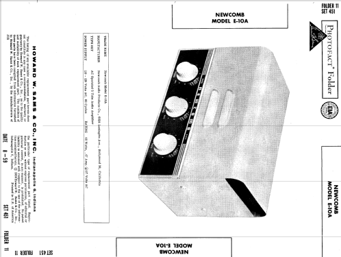 E-10A ; Newcomb Audio (ID = 604382) Ampl/Mixer