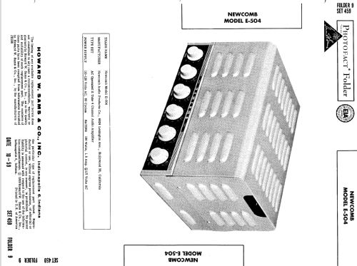 E-504 ; Newcomb Audio (ID = 593806) Ampl/Mixer