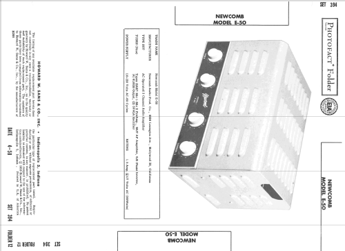 E-50; Newcomb Audio (ID = 2576287) Ampl/Mixer