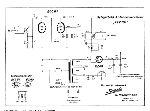 Sonata Antennenverstärker ATV100; Niemann & Co., (ID = 1107513) RF-Ampl.