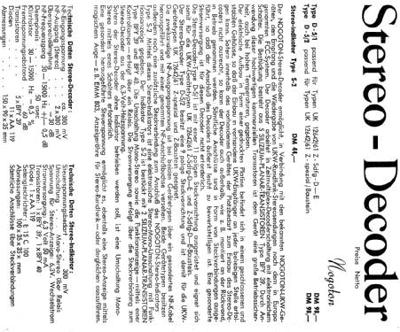 Stereo-Decoder D-5/2; Nogoton, (ID = 1273529) mod-past25