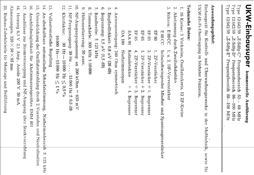 UKW-Einbausuper 12642/59 Z-Sdfg-C; Nogoton, (ID = 2515928) Radio