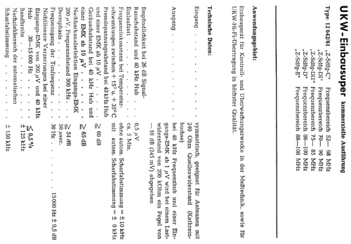UKW-Einbausuper 12642/61 Z-Sdfg-E; Nogoton, (ID = 1603446) Commercial Re