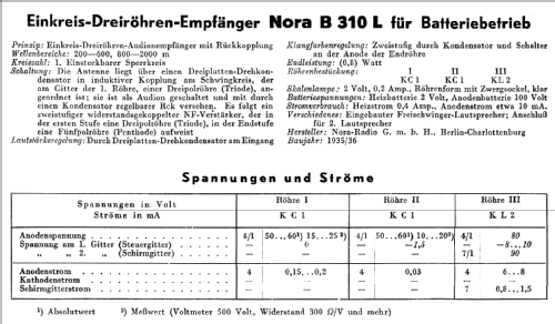 B310L; Nora, Aron, (ID = 36186) Radio