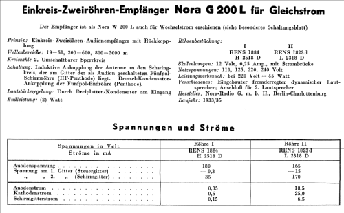 G200L; Nora, Aron, (ID = 36175) Radio