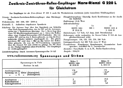 Noracord Rienzi G220; Nora, Aron, (ID = 33441) Radio