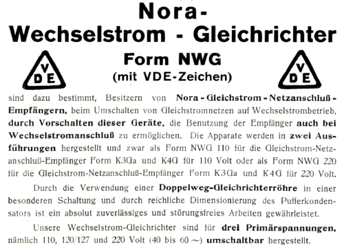 Wechselstrom-Gleichrichter NWGa220V; Nora, Aron, (ID = 981878) Power-S