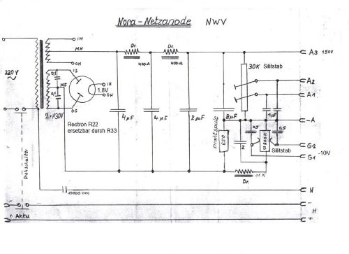 Anoden Netzanschlußgerät NWV; Nora, Aron, (ID = 2573884) Aliment.