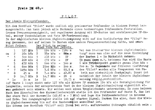 Pilot ; Nordfunk; Bremen (ID = 467439) Equipment