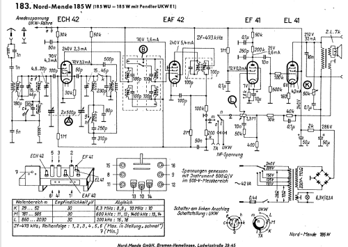 185W; Nordmende, (ID = 414506) Radio