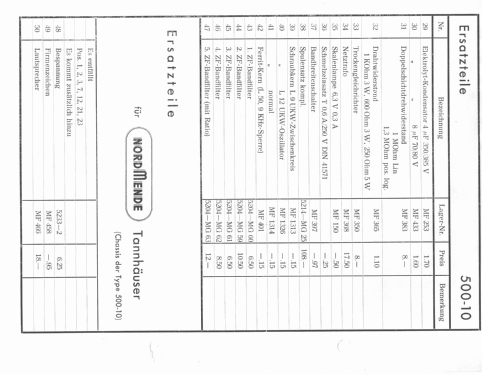 500-10 Ch= 5214; Nordmende, (ID = 2486762) Radio