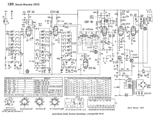 5012; Nordmende, (ID = 540212) Radio