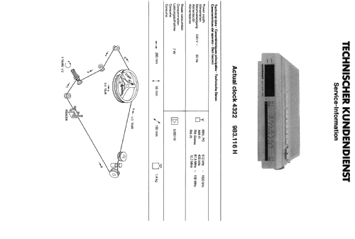 Actual Clock 4322; Nordmende, (ID = 1080598) Radio