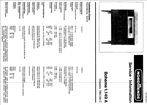 Boheme Stereo 971.149A Ch= 769.138C; Nordmende, (ID = 303422) Radio