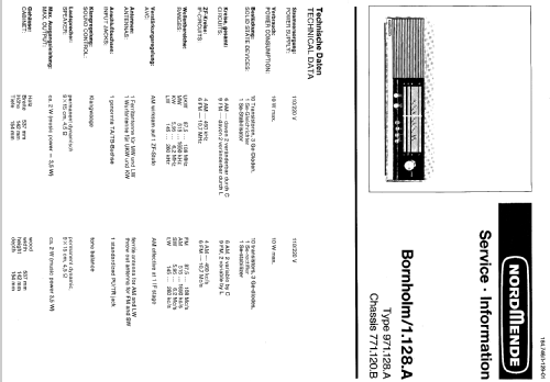 Bornholm 971.128A Ch= 771.120B; Nordmende, (ID = 302875) Radio