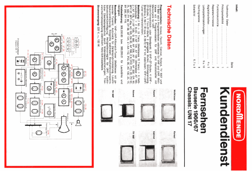 Cabinet Ch= Uni 17 867.710.00; Nordmende, (ID = 1838234) Television