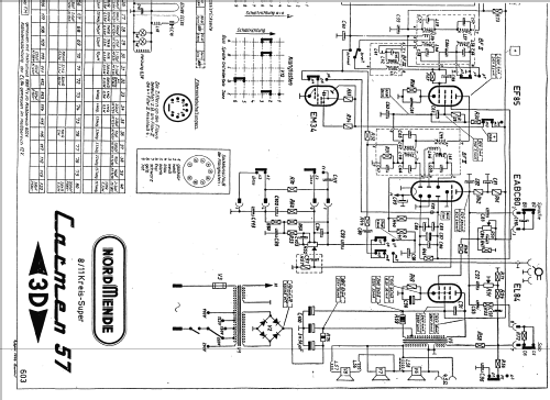 Carmen 57 3D Ch= 603; Nordmende, (ID = 564041) Radio