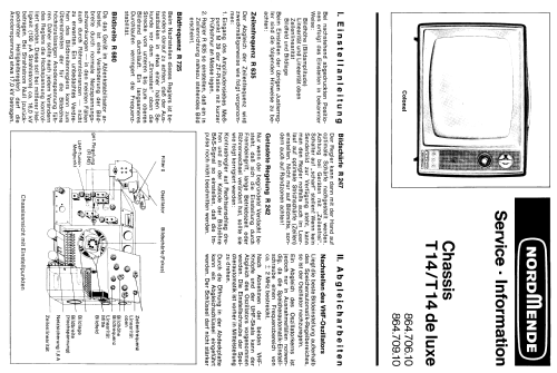 Colonel de luxe T14 864.709.10; Nordmende, (ID = 1794740) Télévision