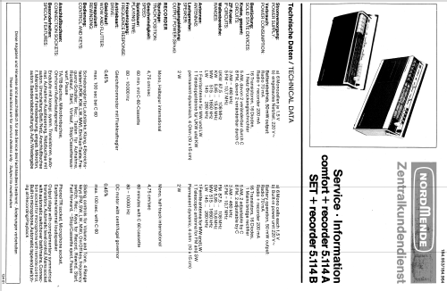 Comfort + recorder 5.114.A; Nordmende, (ID = 369179) Radio