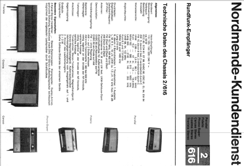 Cosima-Stereo Ch= 2/616; Nordmende, (ID = 945770) Radio