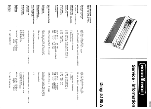 dingi 5.195.A; Nordmende, (ID = 101182) Radio