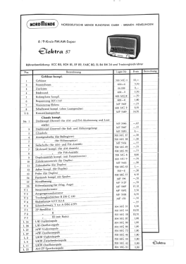 Elektra 57; Nordmende, (ID = 3014102) Radio