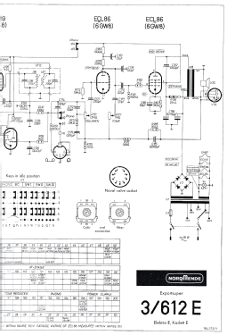 Elektra E Ch= 3/612 E; Nordmende, (ID = 3094004) Radio