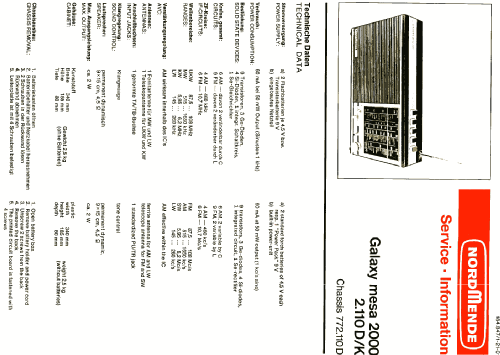 Galaxy-mesa 2000 2.110D/K ; Nordmende, (ID = 633900) Radio