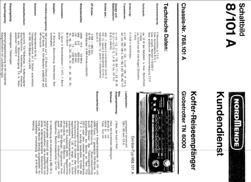 Globetrotter TN6000 Ch= 8.101A ; Nordmende, (ID = 299007) Radio