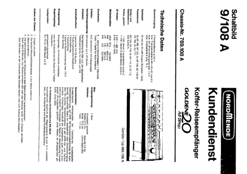 Goldene 20 - All-Step N108A Ch= 9/108A ; Nordmende, (ID = 107179) Radio