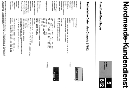 Göteborg F26 Ch= 5/612; Nordmende, (ID = 1405057) Radio