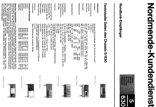 Imperator-Stereo Ch= Uni15 + Rfk. Ch= 5/630; Nordmende, (ID = 1404795) TV Radio