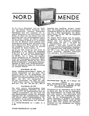 KE-198-GW; Nordmende, (ID = 2922108) Radio