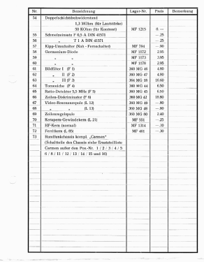 Kommodore 54 Ch= 364 + Rfk. Ch= 303; Nordmende, (ID = 2757782) TV Radio