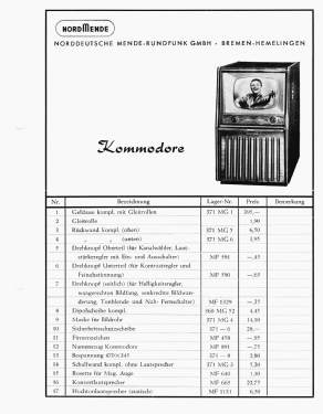 Kommodore 55 Ch= 564 + Rdf. Ch= 403; Nordmende, (ID = 2757790) TV Radio