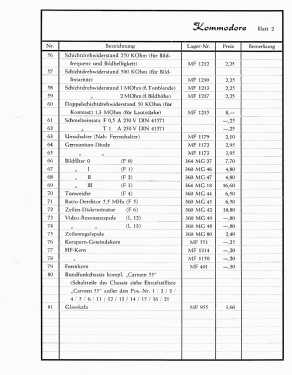 Kommodore 55 Ch= 564 + Rdf. Ch= 403; Nordmende, (ID = 2757792) TV Radio