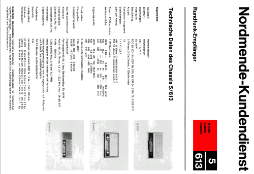 M2000 Ch= 5/613; Nordmende, (ID = 687677) Radio