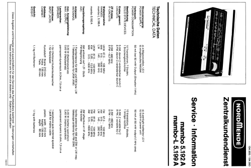 Mambo-L 5.199A; Nordmende, (ID = 122876) Radio