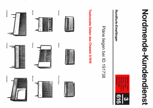 Menuett-Stereo Ch= 3/616; Nordmende, (ID = 944732) Radio