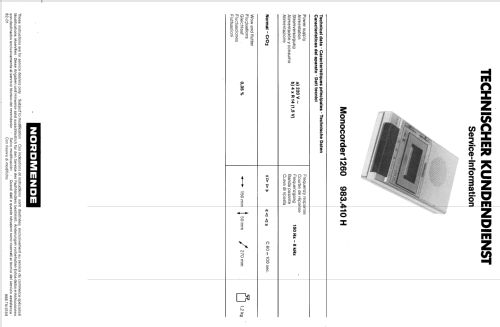 Monocorder 1260 983.410 H; Nordmende, (ID = 2058039) Reg-Riprod