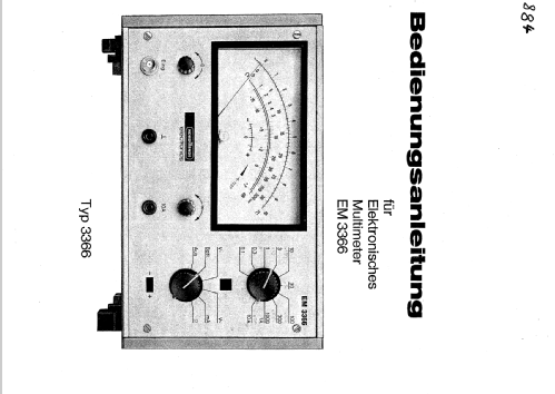 Multimeter EM3366; Nordmende, (ID = 287948) Equipment