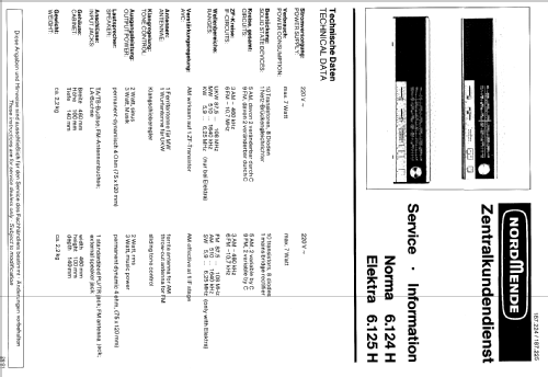 Norma 6.124 H; Nordmende, (ID = 311302) Radio