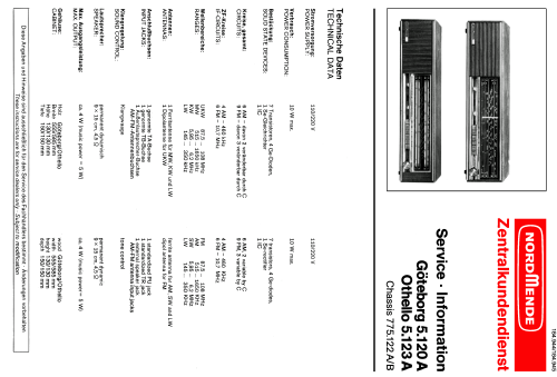Othello 5.123A Ch= 775.122A/B; Nordmende, (ID = 796612) Radio