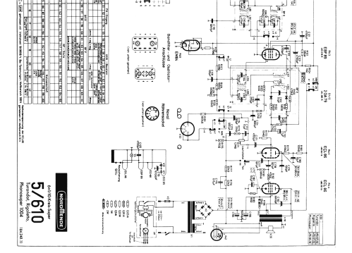 Phonosuper 1004 Ch= 5/610; Nordmende, (ID = 1851519) Radio