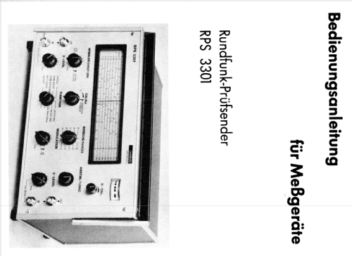 Rundfunk Prüfsender RPS3301; Nordmende, (ID = 2221275) Equipment