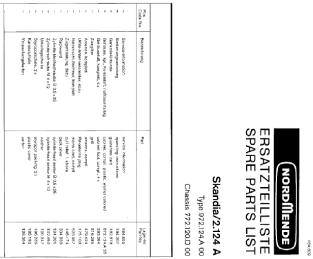 Skandia 972.124A Ch= 772.120D; Nordmende, (ID = 637053) Radio