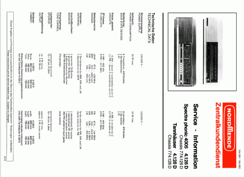 Spectra-Phonic 4005 4.126D Ch= 774.126D; Nordmende, (ID = 856360) Radio